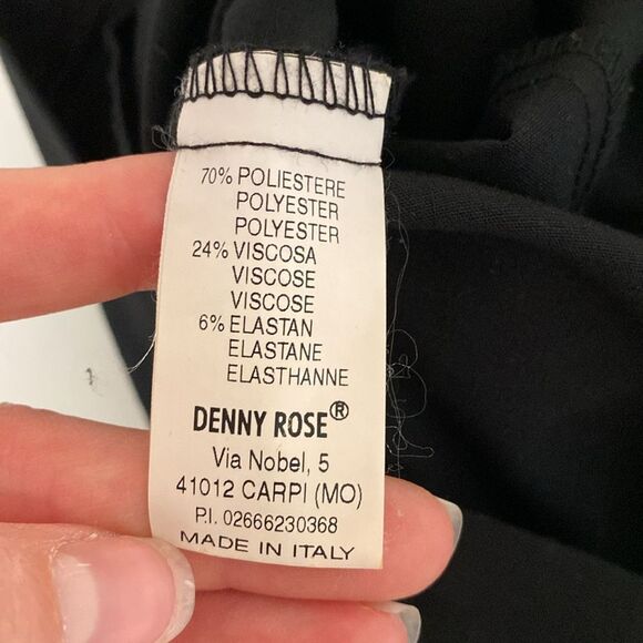 Denny Rose Black Mini Bow Neckline Dress Size Small - Picture 10 of 12